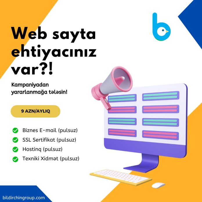 9 manata website, korporativ sayt ve email xidmeti, sayt sifarisi